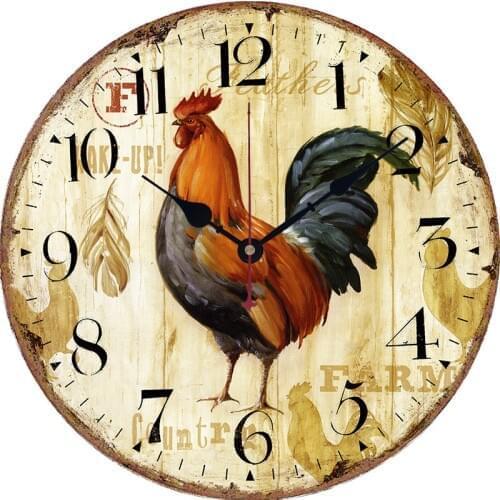 European style retro style rooster wall bell factory wholesale