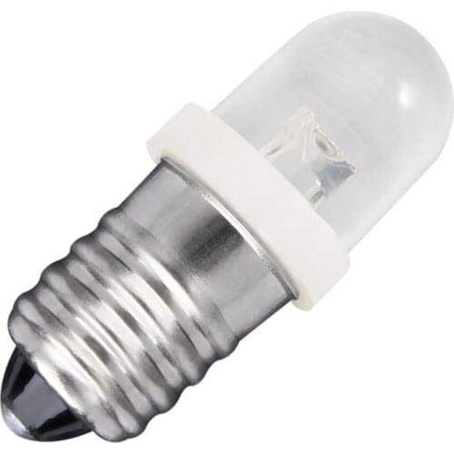 ICOCO 1 pcs Hot Sale Low Power Consumption E10 LED Screw Base Indicator Bulb Cold White 6V/24V DC Light Bulb Tools