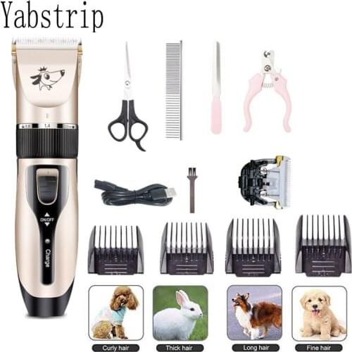 Dog Hair Trimmer Electrical Pet Professional Grooming Machine Tool usb Rechargeable Shavers Hair Cutter Cat Dog Haircut clipper