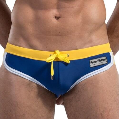 Mens Swim Briefs Sexy Low Waist Swimming Trunks Mens Swimwear M-XXL Quick Dry Beach Shorts Triangle Underwear for Male