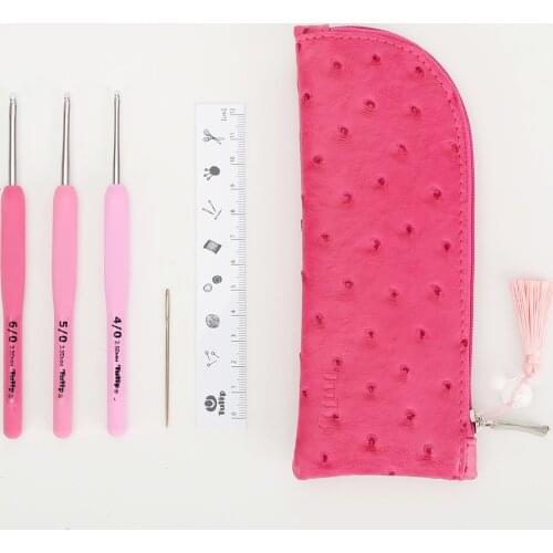 1 SET of TER15 Japan Hiroshima Pink Crochet Hooks Set Knitting tools Gift diy Sewing knitting Accessories 2.5/3.0/3.5mm