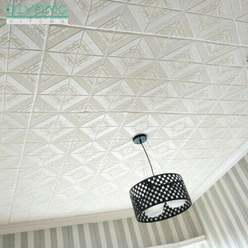 New Roof Ceiling Wallpaper 3D Waterproof Self-adhesive Wall Stickers for Living Room Bedroom Home Wall Decor DIY Stickers Decals