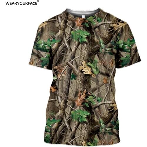 Hunting Camouflage Camp 3D All Over Print T Shirts Short Sleeve Hipster Streetwear Vocation Casual Women Unisex Oversize Clothes