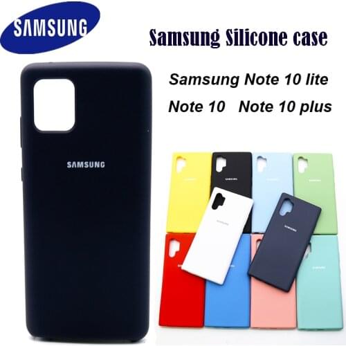 Original Samsung Galaxy Note 10 Lite Note 10 10+ Liquid Silicone Cover Protective Silky Soft-Touch Shell For samsung Note10 lite