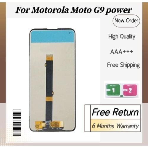 Original For Motorola Moto G9 Power XT2091 XT2091-3 LCD Display Touch Screen Digitizer Assembly Glass Lens Panel with Tools