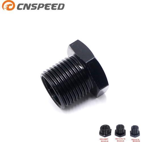 CNSPEED 3PC Aluminum Car/Auto Automotive Oil Filter Threaded Adapter 5/8-24 to 3/4-16 13/16-16 3/4 NPT YC101242