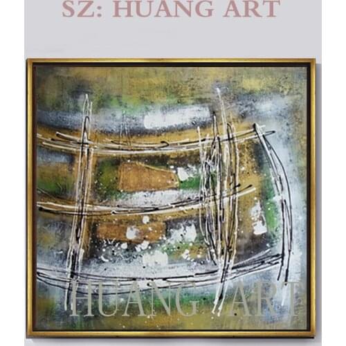 Hand Painted Modern Abstract Oil Painting On Canvas Palette Knife Art Pictures Wall Art For Living Room Home Decoration Picture