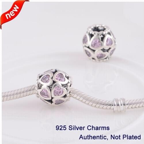 Compatible with Fandola Jewelry Bracelets New Authentic 100% 925 Sterling Silver Original Beads Heart Charms Women CKK