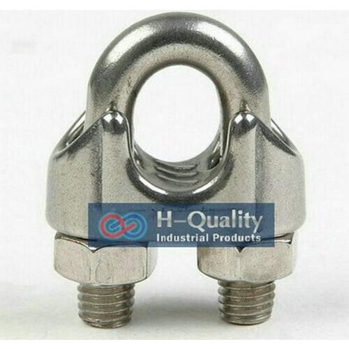 Rigging Hardware 304 DIN741 M5 Stainless Steel Wire Rope Fittings Clips