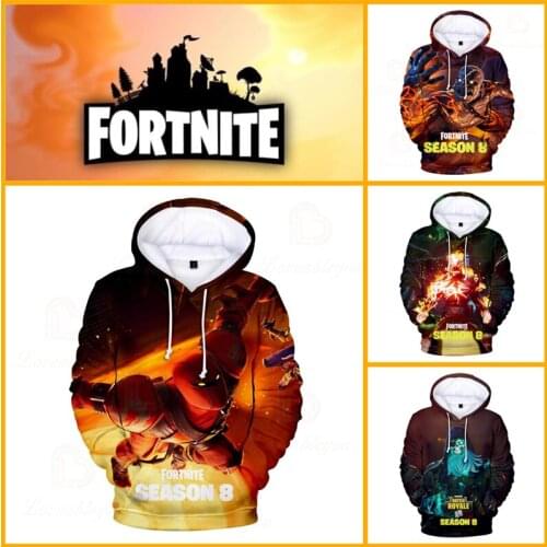 Fortnite Men and Women Anime Battle Royale Hoodie Birthday Gift Boys Girls 3D Victory Thin Hoodie Hero Hoodie Kids Game