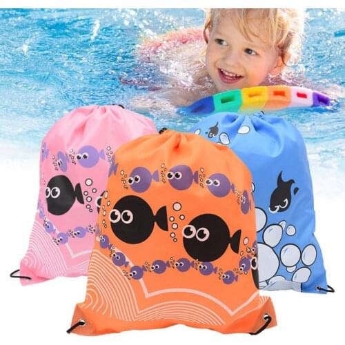 Unisex Convenient Children Drawstring Pocket Eco-friendly Backpack Large Capacity for Clothes