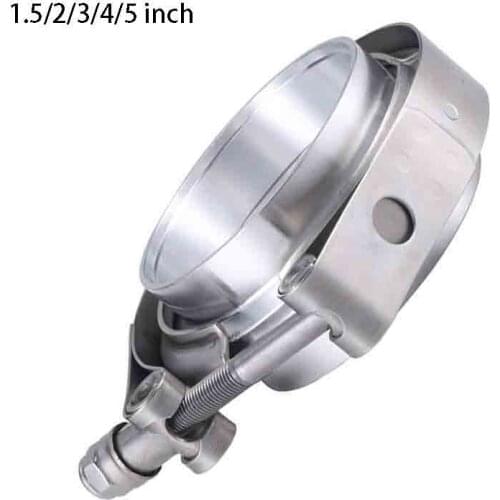 V Band Clamp 1.5/2/3/4/5 inch Turbo Exhaust V-Band Clamp Stainless Steel Male/Female Flange Kit