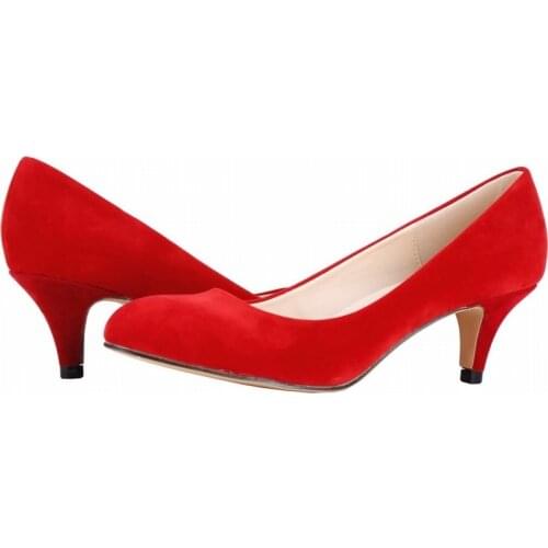 Spring Women Pumps Fashion Flock Slip On 6CM Thin Heels Round Toe Candy color Sexy wedding Party OL Office Woman shoes
