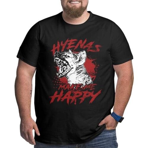 Funny Hyena T-Shirt for Men T Shirt Animal Africa Safari Big Tall Tee Shirt Plus Size Big Size Large 4XL 5XL 6XL Clothes