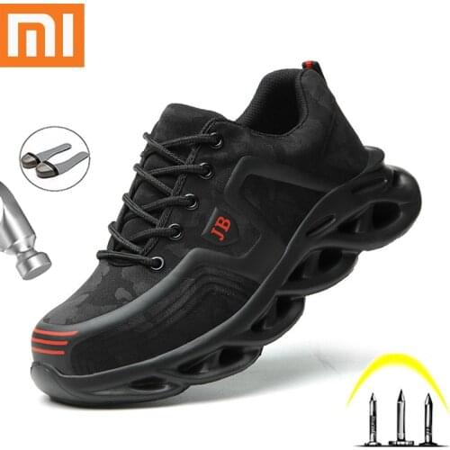 Xiaomi Safety Work Shoes Man Fashion Steel Toe Cap Boots Anti-piercing Indestructible Anti-smashing Comfortable Outdoor Sneakers