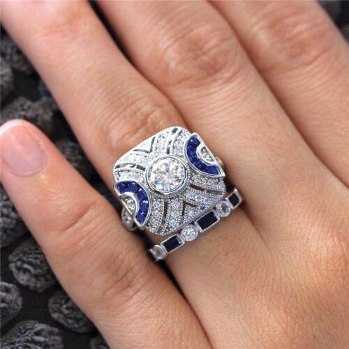Vintage Lover ring sets 925 Sterling silver AAA cz Promise Wedding Band Rings for women Engagement Finger Party Jewelry Gift