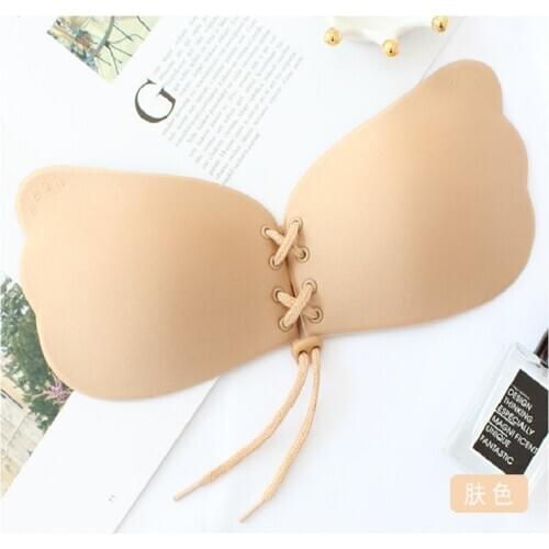 Female invisible bra push up bra seamless self-adhesive sticky silicone strapless fly bras for women modish bralette lingerie