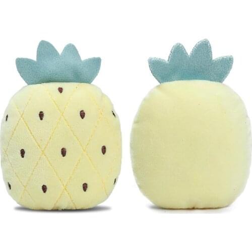 1pc Fruit Shape Bite Resistant Dog Chew Toy Soft Plush Dog Toy Dog Squeaky Toys Multicolor Pet Toys For Small Dogs Pet Supplies