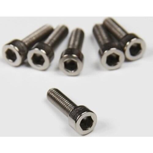 2Pcs M2.5 DIN912 Pure Titanium Steel Allen inner hexagon cup head Screw bolt Length 4mm-20mm