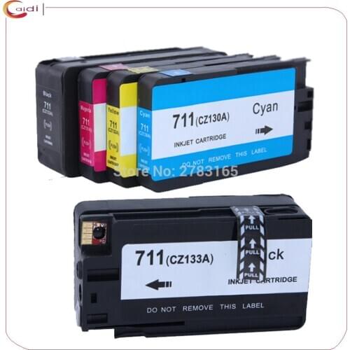5Pack For HP 711 Ink Cartridges HP711 DesignJet T520 T120 For HP T120 T520 Printer ink cartridge