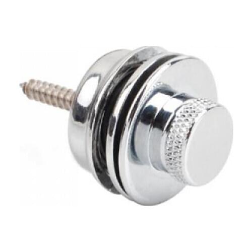 5x Electric Guitar Flat Head Skidproof Strap Lock - Chrome
