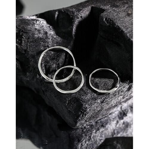 925 Sterling Silver Irregular Circle Woman Rings Jewelry, Fashion Gold Color Finger Ring Female Accessories Best Friends Gifts