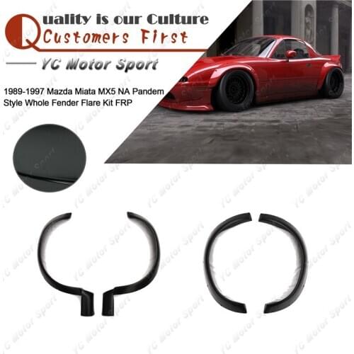 Car Accessories FRP Fiber Glass NA PD Style Fender Kit 4pcs Fit For 1989-1997 Miata MX5 Front & Rear Over Fender Flares