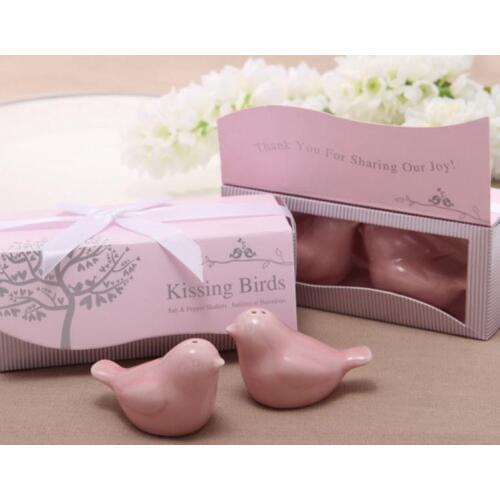 Free shipping Hot selling,400pcs=200sets newest wedding favors, love bird salt pepper shaker Wedding gift Ceramic gift SN1427