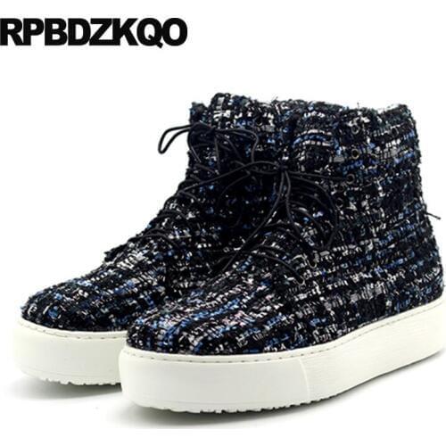 Harajuku Booties Boots High Platform Sneakers Men Short Comfortable Plus Size Designer Thick Soled Autumn Ankle Shoes Weaving