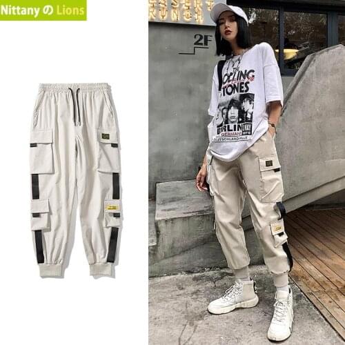 Streetwear Black Pants Women Korean Style Elastic Waist Sweatpants Baggy Pants Summer Autumn Hip Hop Harajuku Trousers Women