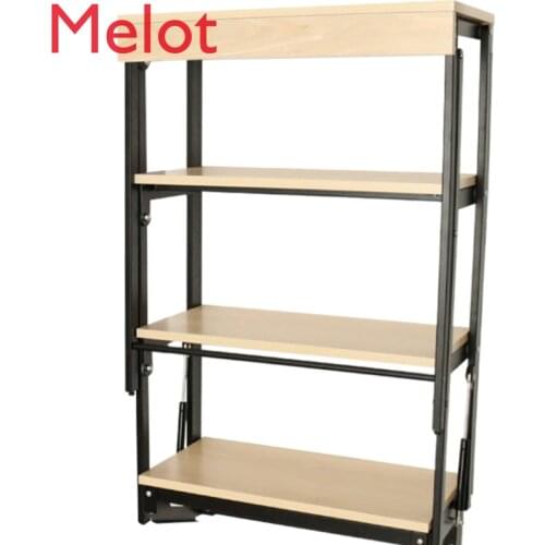 Small Apartment Multi-Functional Wall-Mounted Household Dining Table Retractable Rack Balcony Hanging Flower Rack