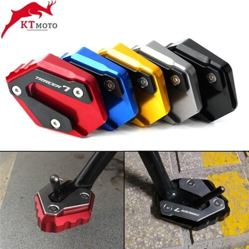 For Yamaha TRACER 7/GT 2021 TRACER 7 GT Motorcycle CNC Kickstand Foot Side Stand Extension Pad Support Plate
