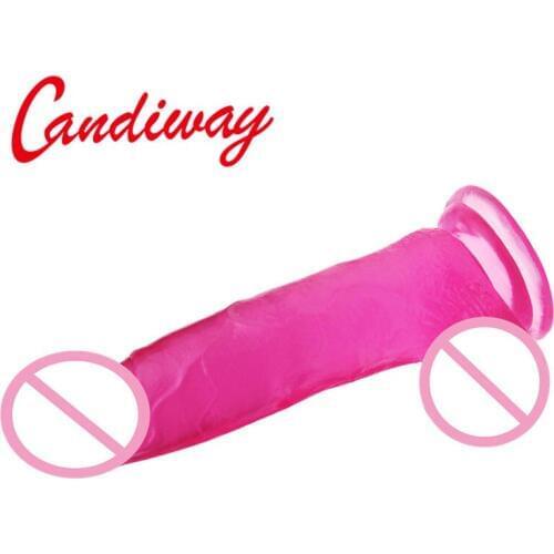 CandiWay Flexible Dildo Jelly Sex toy for woman masturbation cock Realistic penis sucker adult vagina anal plugs g-spot dick