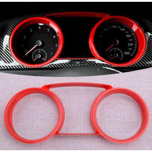 CITALL ABS Red Console Dashboard Instrument Meter Ring Frame Cover Trim Fit for VW Golf MK7 MK7.5 2015 2016 2017 2018 2019 2020