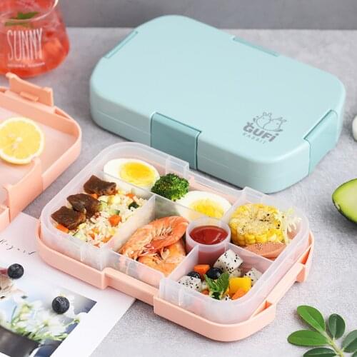 Creative Cartoon Children Lunch Box Microwave Multiple Grids Food Storage Leakproof Kids Bento Box Food Container Lunch Holder