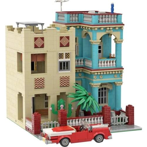 2906+Pcs Cuba Havana House Bricks Model DIY Building Block Kits (Authorized And Designed By SugarBricks)For Children Toys Gift