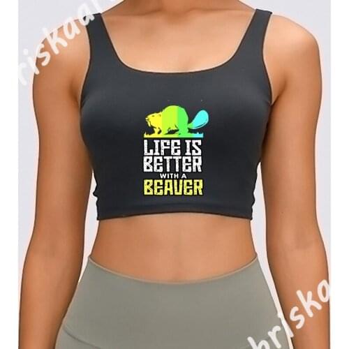 Beaver Dam Wood Tree Shave Wet Suggestive Rodent Tank Top Tops Tees New Fashion Crew Neck Design Summer Family Gents Vest