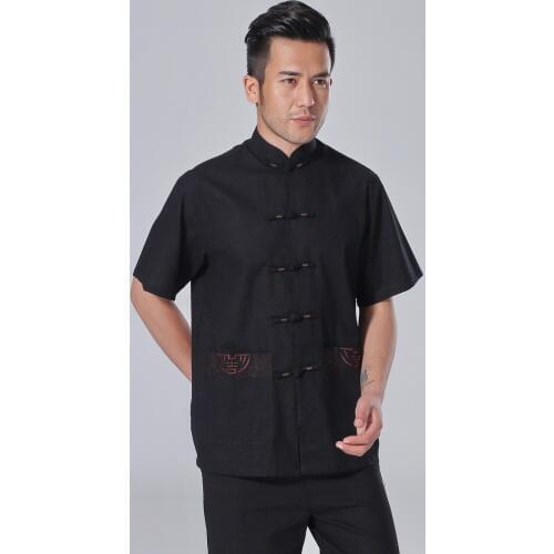 Shanghai Story artes marciales mens linen shirt Traditional Chinese shirt China Style Tang top mandarin collar shirt man