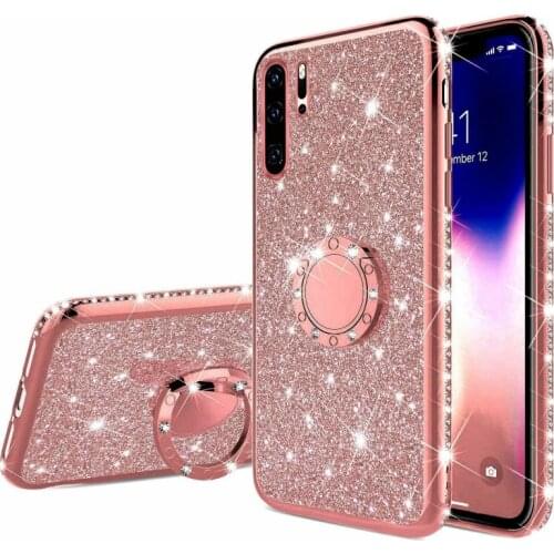 Finger Ring Diamond Soft Glitter Phone Case For Xiaomi Redmi Note 9S 9 Pro MAX POCOX3NFC 9T 8T 8A Mi Note 8 7 5 Pro 10 Lite CC9E