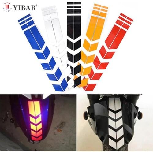 1Pcs 15in*5.1in Motorcycle Reflective Stickers Wheel Car Decals On Fender Waterproof Decoration