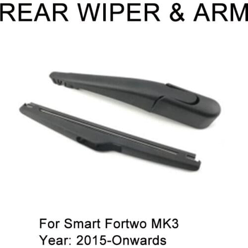 REFRESH Rear Arm & Rear Wiper Blade for Smart Fortwo MK3 (2015-Onwards) 1pc 7" 180mm, W453 Rear Wiper Arm & Rear Wiper Blades