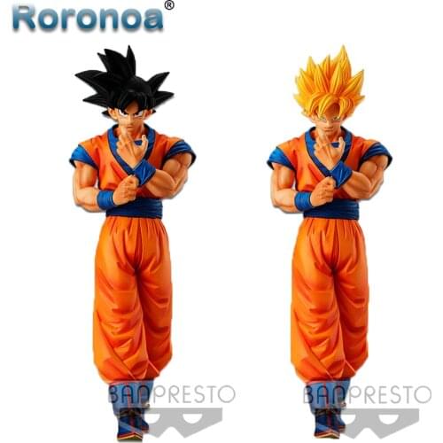 RORONOA Original Banpresto D B Solid Edge Works SSJ Goku Action Figure Collectible Model Doll Toys Anime Figurals Brinquedos