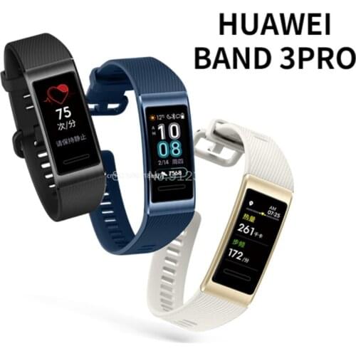 100% Original Huawei Band 3 3Pro GPS Smart Band Metal Frame Amoled 0.95in Full Color Display Waterproof Fitness Heart Rate Sleep