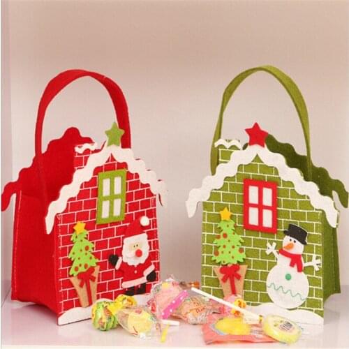 Hanging Tree Owl Santa Clause Stockings Xmas Noel Decoration For Home Dinner Party Christmas New Year House Shape Candy Bags