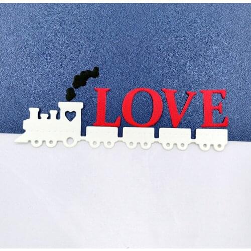 Train love Metal Cutting Dies Scrapbooking Embossing Folders for DIY Album Card Making Craft Stencil Greeting Photo Paper