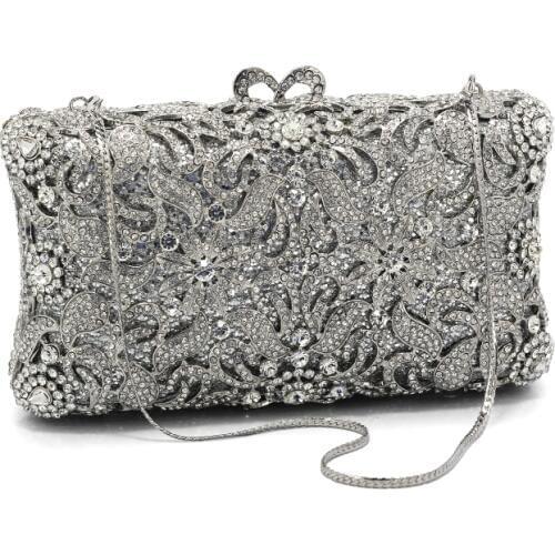 DAIWEI Luxury evening bag Crystal women party purse bags Ladies wedding bridal formal clutch bags banquet bag Day Clutches BL082
