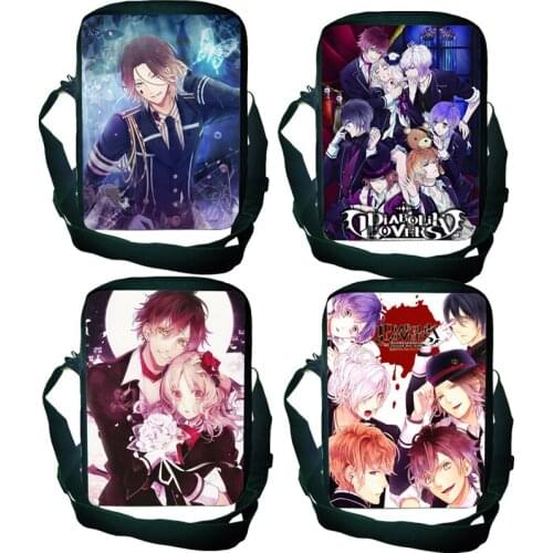 Diabolik Lovers Anime Crossbody Bag Travel Shoulder Bags Girls Boys Casual Handbags Cosmetic Bags Mens Bag Back To School Gifts