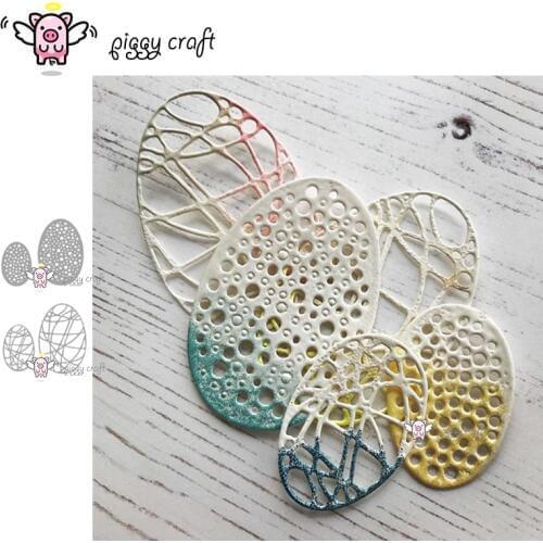 Piggy Craft metal cutting dies cut die mold Easter hole pattern egg Scrapbook paper craft knife mould blade punch stencils dies