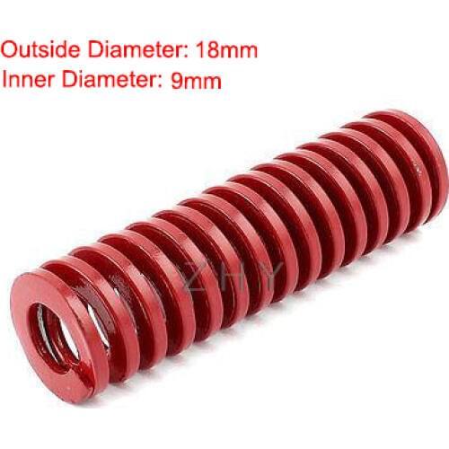 TM 18mm OD 9mm ID 20mm 25mm 30mm Length Red Middle Load 65Mn Metal Tubular Section Spiral Stamping Compression Mould Die Spring