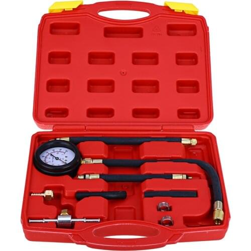 TU-113 Vehicle Fuel Injection Pump Injector Tester Pressure Gauge Test Gasoline 0-100psi Fuel Injection Test Kit
